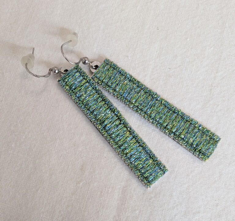 Boucle d'oreille vert
