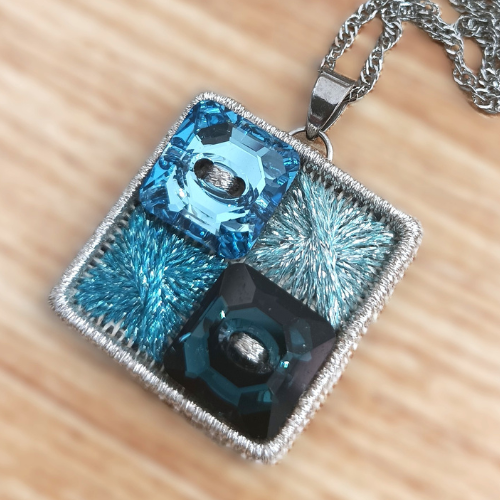 Collier argent et turquoise