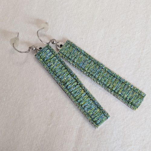 Boucle d'oreille vert